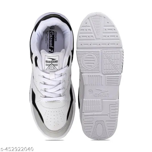 Asian MEXICO-01cWHTBLKLGRY Sneaker For Men