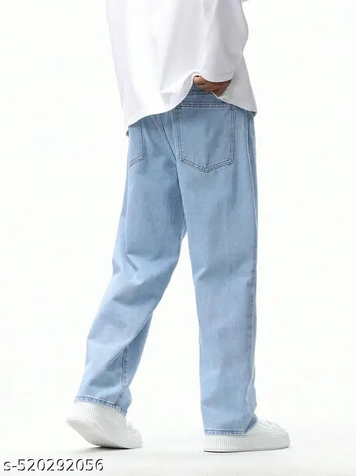 Toomes Loose Fit Mid Rise Light Blue Men Denim Jeans