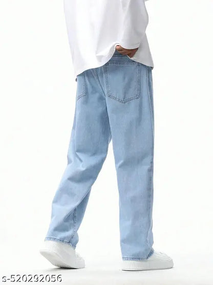 Toomes Loose Fit Mid Rise Light Blue Men Denim Jeans