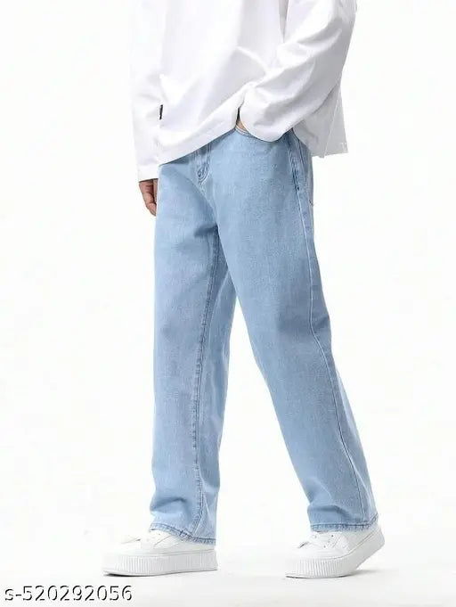 Toomes Loose Fit Mid Rise Light Blue Men Denim Jeans