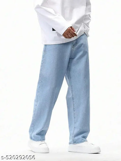 Toomes Loose Fit Mid Rise Light Blue Men Denim Jeans