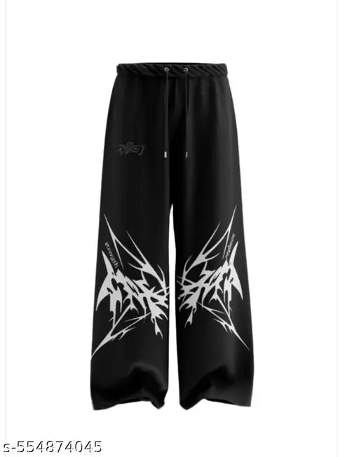 Glitsy Mens Lower Track Pant With Graphic Printed Baggy Trak Pant For Mens