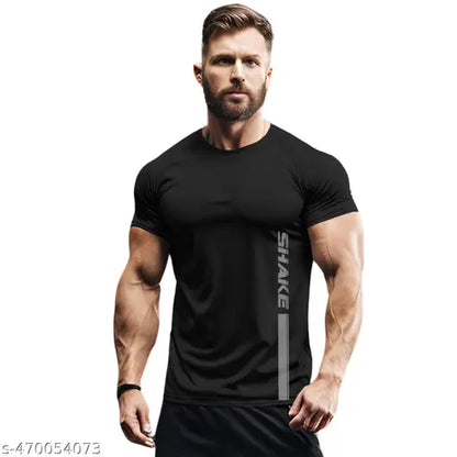 Men's Training T-Shirt – Perfect for Running, Gym, and Outdoor Activities-SHAKE