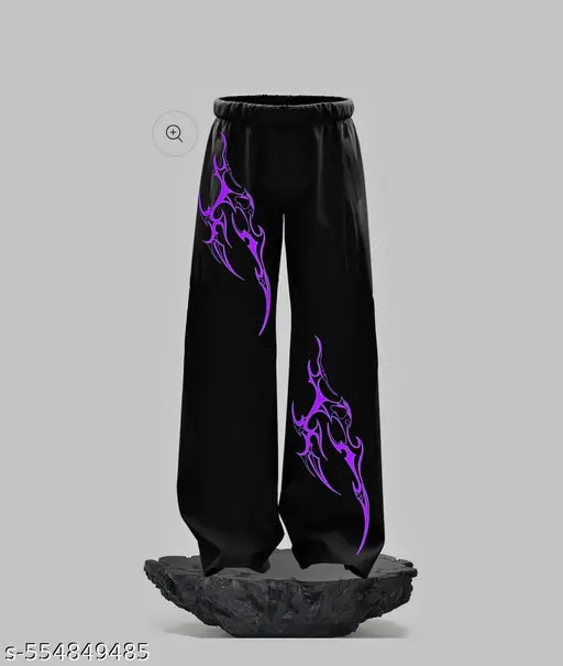 Glitsy Mens Lower Track Pant With Graphic Printed Baggy Trak Pant For Mens