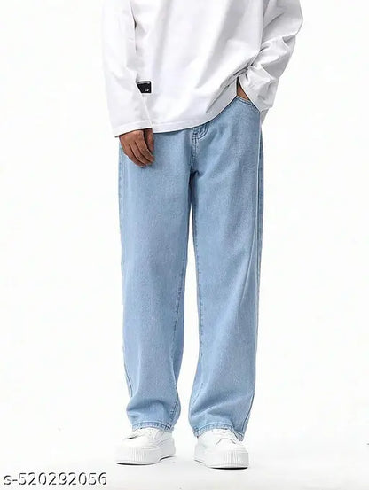 Toomes Loose Fit Mid Rise Light Blue Men Denim Jeans